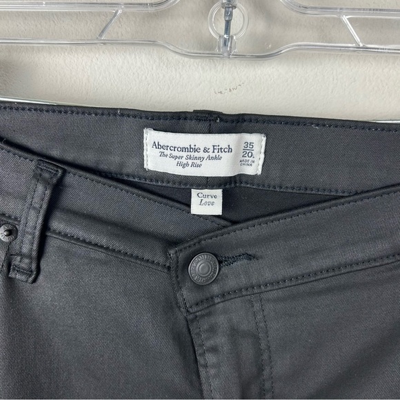 Abercrombie & Fitch The Super Skinny Ankle High Rise curve love coated pants - Picture 5 of 10